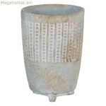 Մոխրագույն ցեմենտե ծաղկաման 14 x 14 x 19,5 սմ