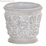 Մոխրագույն ցեմենտե ծաղկաման 15 x 15 x 14 սմ