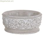 Մոխրագույն ցեմենտե ծաղկաման 20,5 x 20,5 x 9 սմ