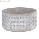 Մոխրագույն ցեմենտե ծաղկաման 18 x 18 x 10 սմ