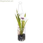 Դեկորատիվ բույս պոլիեսթեր պոլիէթիլենային երկաթ 7 x 7 x 18 սմ