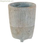 Մոխրագույն ցեմենտե ծաղկաման 12,5 X 12,5 X 16 սմ