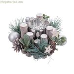 Սուրբ Ծննդյան մոմակալ բազմագույն 13 x 13 x 8 սմ