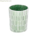 Մոմակալ կանաչ բյուրեղապակյա ցեմենտ 10 x 10 x 13 սմ