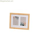 Լուսանկարի շրջանակ՝ սպիտակ, բնական բյուրեղապակյա, MDF, փայտե