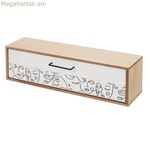 Զարդերի տուփ ONE LINE սպիտակ, սև, բնական, MDF, փայտ 39 x 10 x 11 սմ
