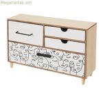 Զարդերի տուփ ONE LINE սպիտակ, սև, բնական, MDF, փայտ 36 x 11 x 23 սմ