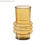 Ծաղկաման՝ դեղին վերամշակված ապակի 10 x 10 x 17 սմ