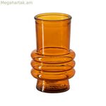 Ծաղկաման՝ նարնջագույն վերամշակված ապակի 10 x 10 x 17 սմ