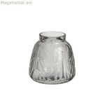 Ծաղկաման՝ մոխրագույն ապակի 15 x 15 x 15 սմ
