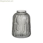 Ծաղկաման՝ մոխրագույն ապակի 15 x 15 x 20 սմ