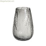 Ծաղկաման՝ մոխրագույն ապակի 17 x 17 x 26 սմ