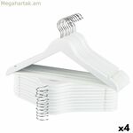 Հագուստի կախիչների հավաքածու Max Home սպիտակ փայտե պողպատ 44,5 x 23 x 1 սմ 20 հատ (4 հատ)