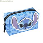 Ճանապարհորդական իրերի պատյան՝ կարված կապույտ պոլիուրեթանային կարով, 17 x 10 x 7 սմ