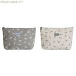 Ճանապարհորդական զարդասեղանի պայուսակ DKD Home Decor սպիտակ մոխրագույն բամբակյա 33 x 8 x 21 սմ (2 հատ)