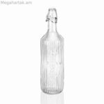 Ջրի շիշ Versa թափանցիկ ապակի ալյումին 1 լ 8,1 x 31,5 x 8,1 սմ