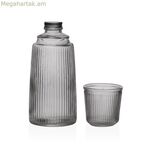 Ջրի շիշ Versa սև ապակուց, ալյումինե 10,3 x 26 x 10,3 սմ