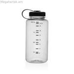 Ջրի շիշ Versa սև պոլիպրոպիլենային պոլիստիրոլից 1 լ 11,9 x 21,5 x 11,9 սմ