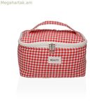 Ճամփորդական պայուսակ Versa Vichy կարմիր պոլիեսթեր տեքստիլից 12 x 12 x 20 սմ