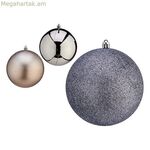 Սուրբ Ծննդյան խաղալիքներ Krist+ արծաթե պլաստիկ Ø 12 սմ 6 հատ