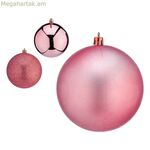 Սուրբ Ծննդյան խաղալիքներ Krist+ վարդագույն պլաստիկ Ø 12 սմ 6 հատ