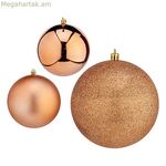 Սուրբ Ծննդյան խաղալիքներ Krist+ պղնձե պլաստիկ Ø 10 սմ 6 հատ