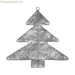 Սուրբ Ծննդյան խաղալիք արծաթե տոնածառ 36,7 x 0,2 x 37,5 սմ մետաղական պլաստիկ