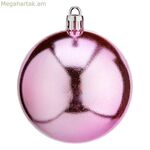 Սուրբ Ծննդյան խաղալիքներ Ø 7 սմ 12 հատ վարդագույն պլաստիկ