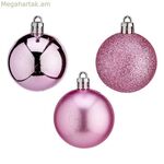 Սուրբ Ծննդյան խաղալիք Ø 5 սմ վարդագույն պլաստիկ 12 x 26,5 x 12 սմ