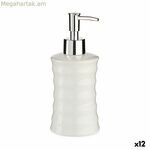 Օճառի դիսպենսեր Berilo սպիտակ մետաղական կերամիկական ալիքներ 260 մլ (12 հատ)