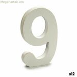 Թիվ Pincello 9 սպիտակ 1,8 x 21 x 17 սմ (12 հատ)