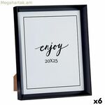 Լուսանկարի շրջանակ՝ նվերների դեկոր, սև, ապակի, պլաստիկ (6 հատ)