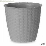 Ծաղկաման Stefanplast մոխրագույն պլաստիկ 14 x 13 x 14 սմ (12 հատ)