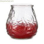 Մոմ Ibergarden կարմիր թափանցիկ ապակի պարաֆին ցիտրոնելա խորդենի 9 x 9,5 x 9 սմ (6 հատ)