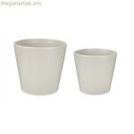 Ծաղկամանների հավաքածու Ibergarden Grey Clay Ø 22 սմ Ø 28 սմ 28 x 27 x 28 սմ 2 հատ