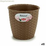 Ծաղկաման Stefanplast շագանակագույն պլաստիկ 14 x 13 x 14 սմ (12 հատ)