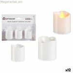 Մոմերի հավաքածու՝ նվերների դեկոր, սպիտակ, 18 x 14 x 4 սմ, 3,7 x 3,7 x 5 սմ (12 հատ)