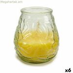 Հոտավետ մոմ Ibergarden դեղին թափանցիկ ապակե պարաֆին ցիտրոնելա 9 x 10 x 9 սմ 9 x 9,5 x 9 սմ (6 հատ)