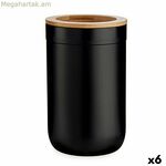 Ատամի խոզանակի պահոց Berilo շագանակագույն սև բնական բամբուկե պոլիպրոպիլենից 7,7 x 11,5 x 7,7 սմ (6 հատ)