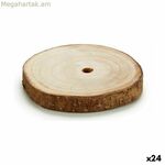 Դեկորատիվ փայտե նվերի դեկոր շագանակագույն 16 x 2 x 16 սմ (24 հատ)