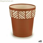 Ինքնաջրվող ծաղկաման Stefanplast Orfeo Terracotta պլաստիկ 15 x 15 x 15 սմ (12 հատ)