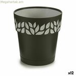 Ինքնաջրվող ծաղկաման Stefanplast Cloe Anthracite պլաստիկ 15 x 15 x 15 սմ (12 հատ)