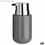 Օճառի դիսպենսեր Berilo մոխրագույն արծաթագույն մետաղական կերամիկական 350 մլ 7 x 14,5 x 8,5 սմ (6 հատ)