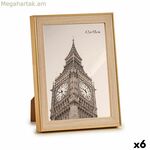 Լուսանկարի շրջանակ՝ նվերների դեկոր, շագանակագույն, ոսկեգույն, բնական ապակի, պոլիպրոպիլենային (6 հատ)