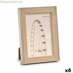 Լուսանկարի շրջանակ՝ նվերների դեկոր, շագանակագույն, արծաթագույն, բնական ապակի, պոլիպրոպիլեն (6 հատ)