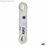Լվացքի պարան Kipit սպիտակ PVC 20 մ 20,5 x 4 x 3,5 սմ (12 հատ)