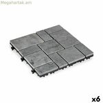 Հատակի միջադիր սալիկ Ibergarden TTS11P-GY Մոխրագույն քարե պլաստիկ 30 x 2,8 x 30 սմ (6 հատ)