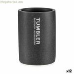 Ատամի խոզանակի պահոց Berilo մոխրագույն խեժե բաժակ 7,5 x 10,2 x 7,5 սմ (12 հատ)