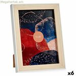 Լուսանկարի շրջանակ՝ նվերների դեկոր, սպիտակ, շագանակագույն, բնական ապակի, պոլիպրոպիլեն (6 հատ)