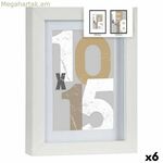 Լուսանկարի շրջանակ՝ նվերների դեկոր, սպիտակ ապակի, MDF, փայտ (6 հատ)